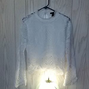 Beautiful white lace long sleeve top